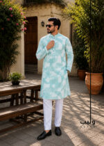 Printed Pastel Blue Allover Crack