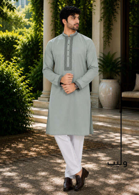 Silver Skies Light Embroidery panjabi