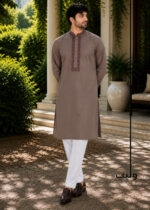 Sand Stone Traditional Embroidery Panjabi