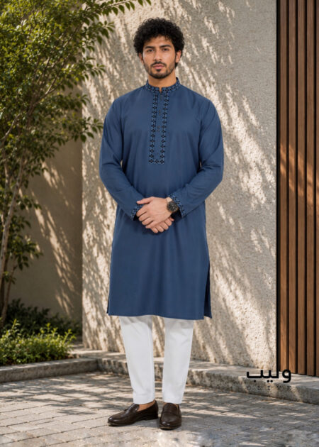 Starline Cosmic Navy Cotton Panjabi