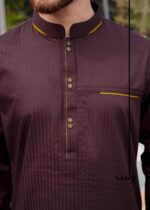 Old Burgundy Pattern Design Panjabi - Image 2