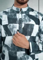 Printed Grey Blue Allover Crack - Image 2