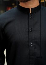 Solid Vampire Black Panjabi - Image 2
