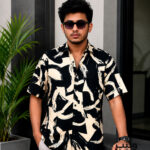 Abstract Brushstroke Pattern Hawaii Shirt