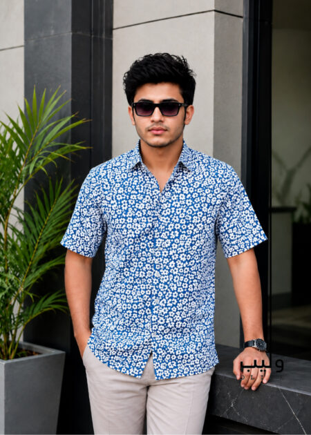 White Fun Blue Hawaii Shirt
