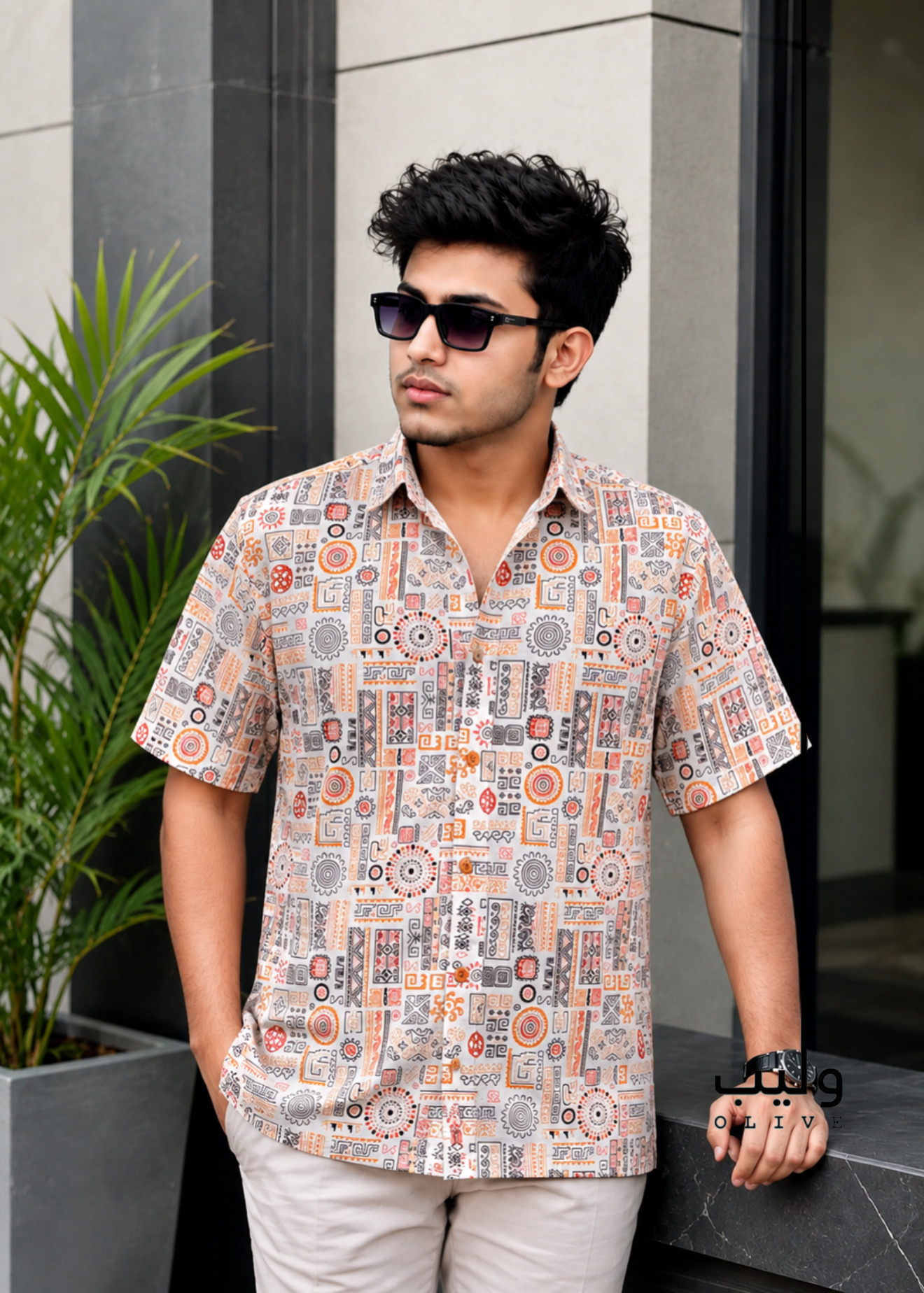 8C4C8EA1-8219-4A9D-8EC1-A636D9F7FA4B Geometric Tribal Hawaii Shirt - Image 1