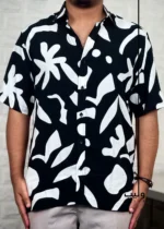 Monochrome Printed Hawaii Shirt - Image 2