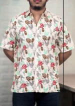Tropical Leaf Print Hawaii Shirt - Image 2
